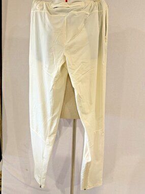 TRACKSMITH  LIGHTWEIGHT IVORY COLORED Ankle Zip Running Pants - Men's Large